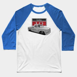 1966 Slammed Chevy C10 Truck Baseball T-Shirt